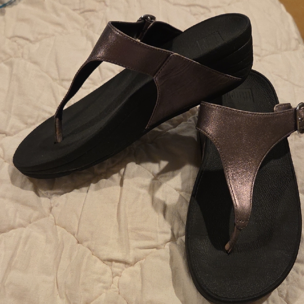 Fitflop Metallic Sandals with Buckle - Picture 2 of 9